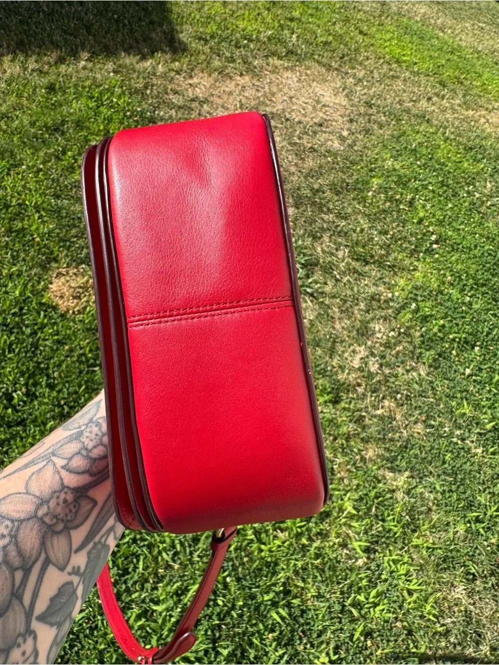 Coach Red Logo Crossbody with Gold Hardware